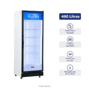 VISICOOLER PUERTA VIDRIO VERTICAL ILUMI BC-4900FC 490LTS FAN COOLING