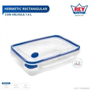 HERMETIC RECTANGULAR C/ VALVULA 1.4 L