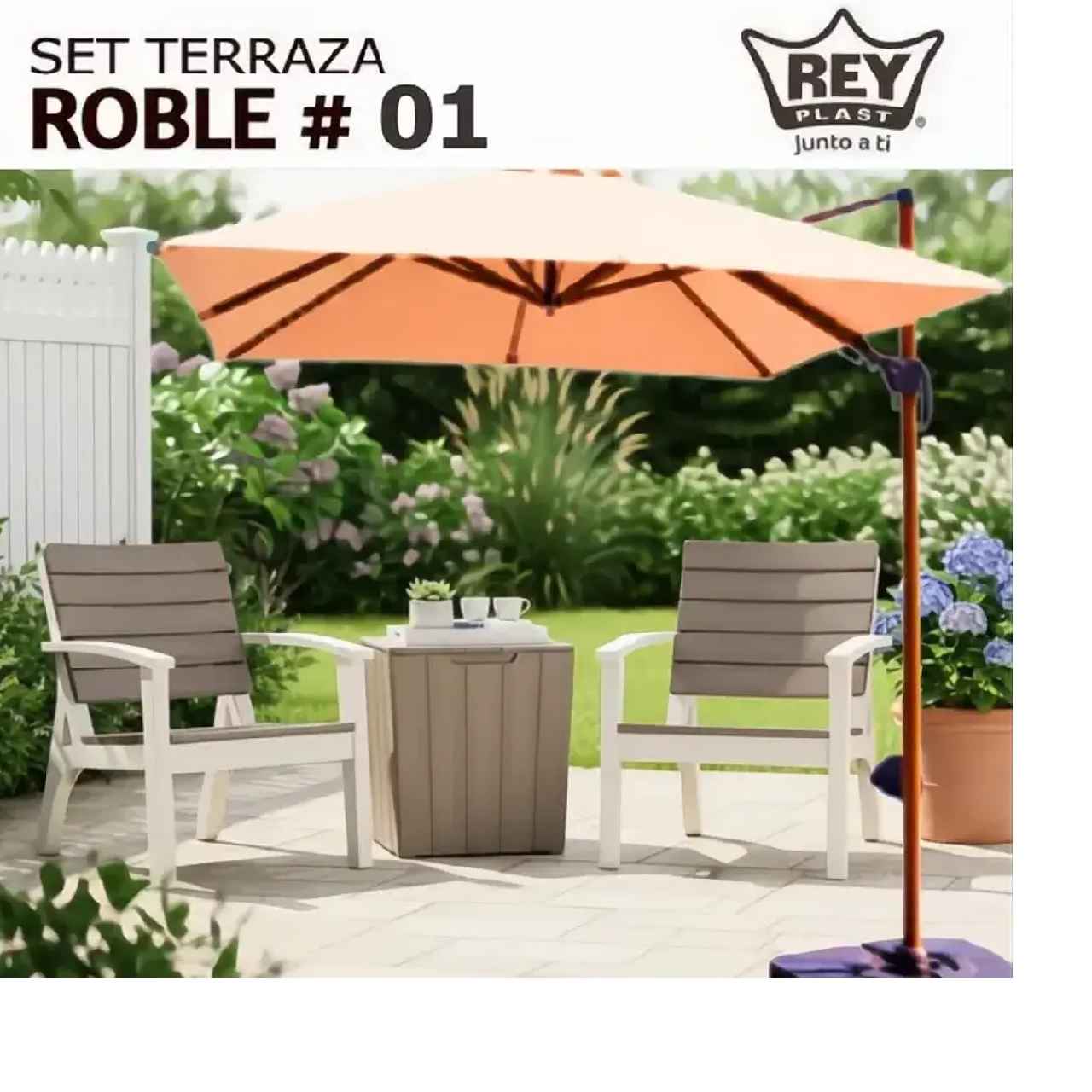 SET ROBLE # 01 (SILLON 1 CUERPO X 2 + MESA AUXILIAR ROBLE)