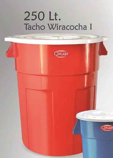 TACHO WIRACOCHA 250 LT I CON TAPA QPLAST