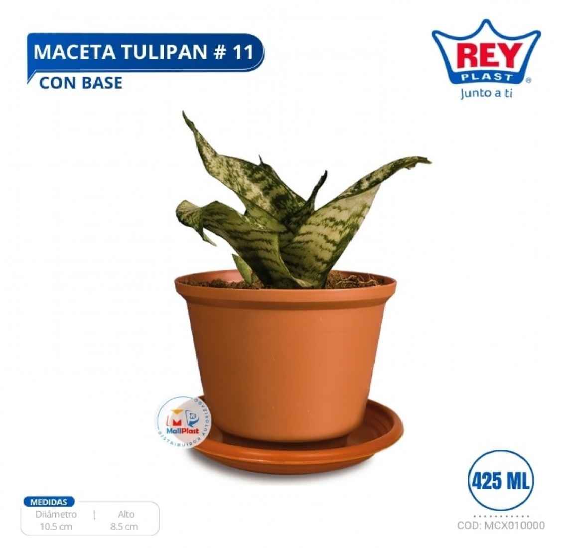 MACETA TULIPAN # 11 C/ BASE