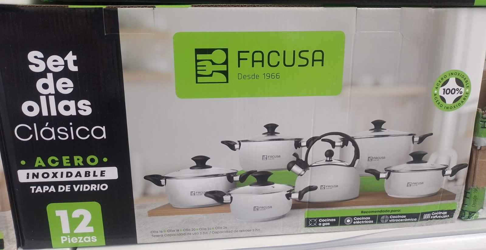SET DE OLLAS X12 CLASICA T/V (16/18/20/24/26/TETERA 3L) FACUSA