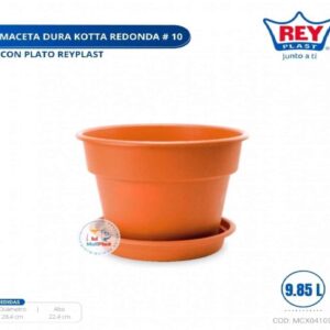 MACETA DURA KOTTA REDONDA # 10 C/ PLATO