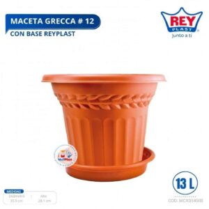 MACETA GRECCA # 12 C/ BASE