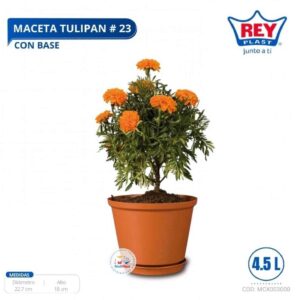 MACETA TULIPAN # 23 C/ BASE