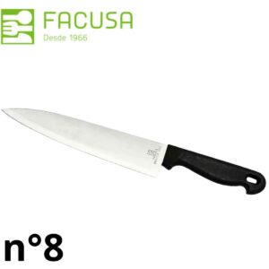 CUCHILLO CHEF P/CARNES 8" M/NEGRO FACUSA