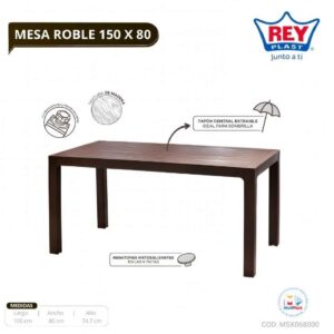 MESA ROBLE 150 X 80