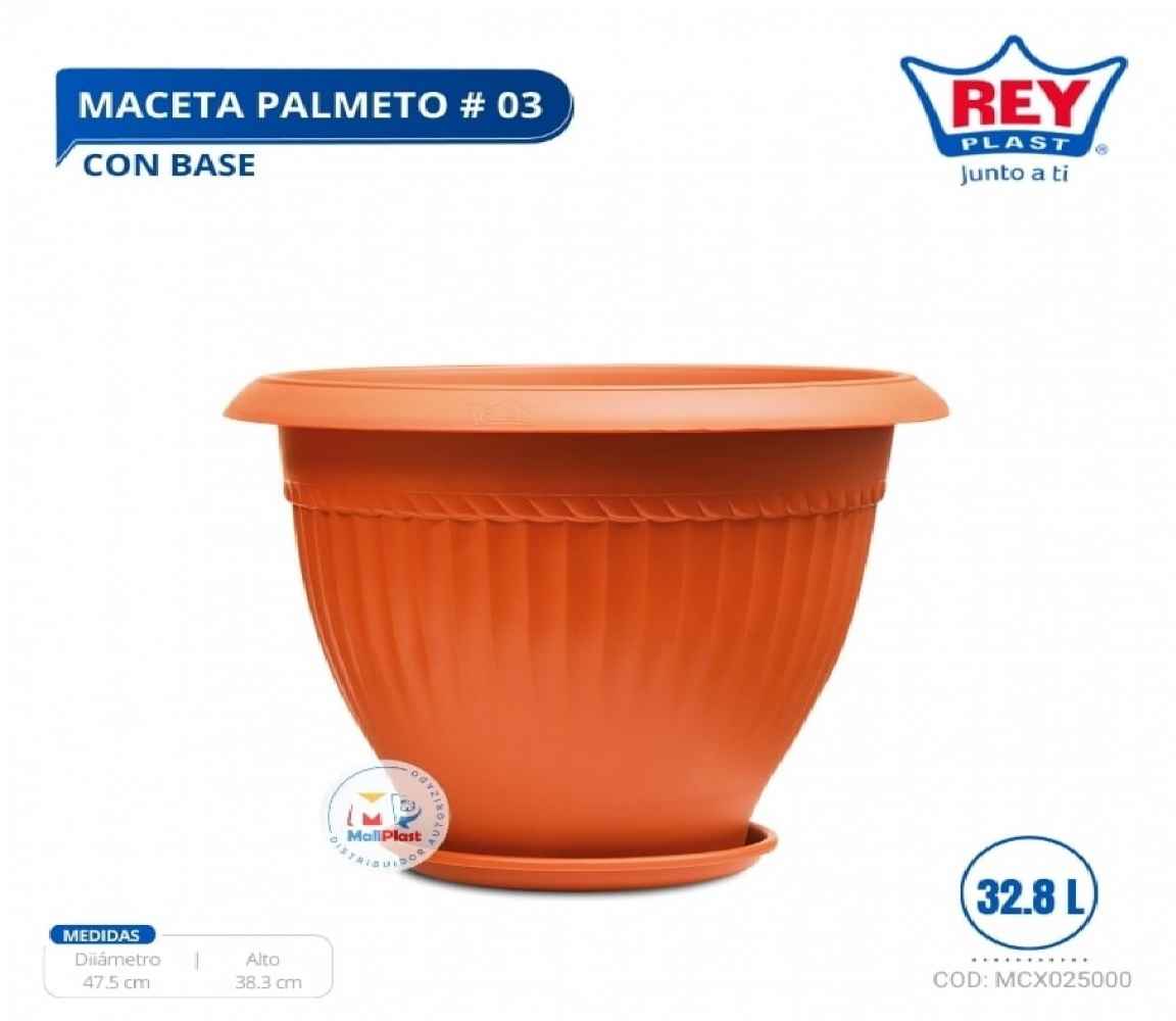 MACETA PALMETO # 03 C/ BASE