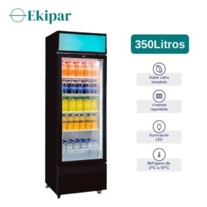 VISICOOLER ESTATICO DE 350LTS EKIPAR EVC-350FR
