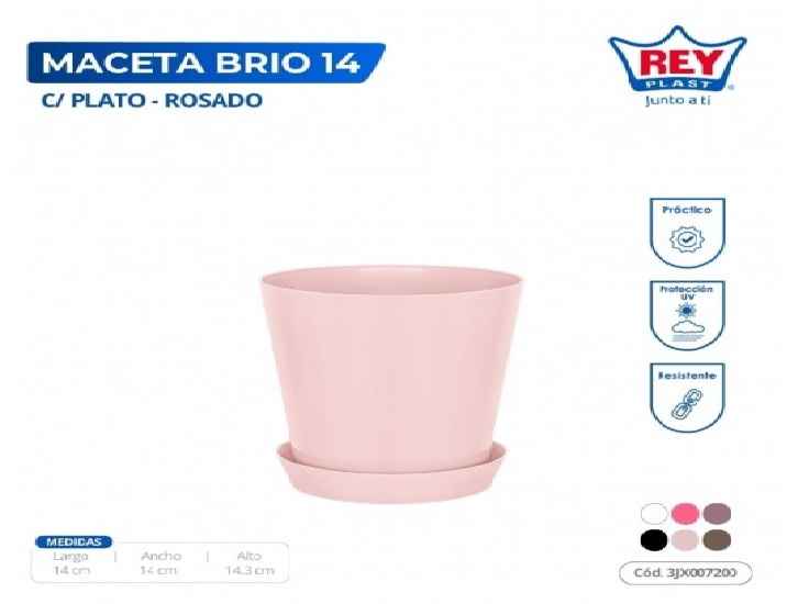 MACETA BRIO 14 C/ PLATO