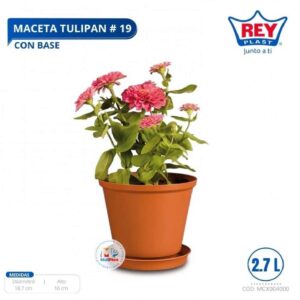MACETA TULIPAN # 19 C/ BASE