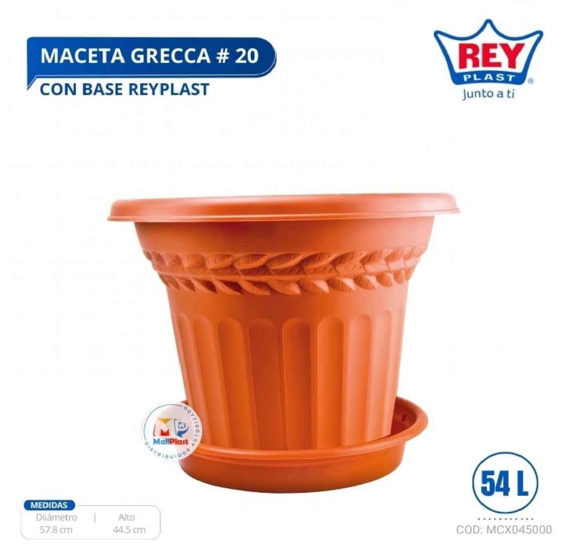 MACETA GRECCA # 20 C/BASE