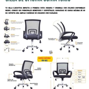 SILLA DE OFICINA CUNIA TOKIO OC-619