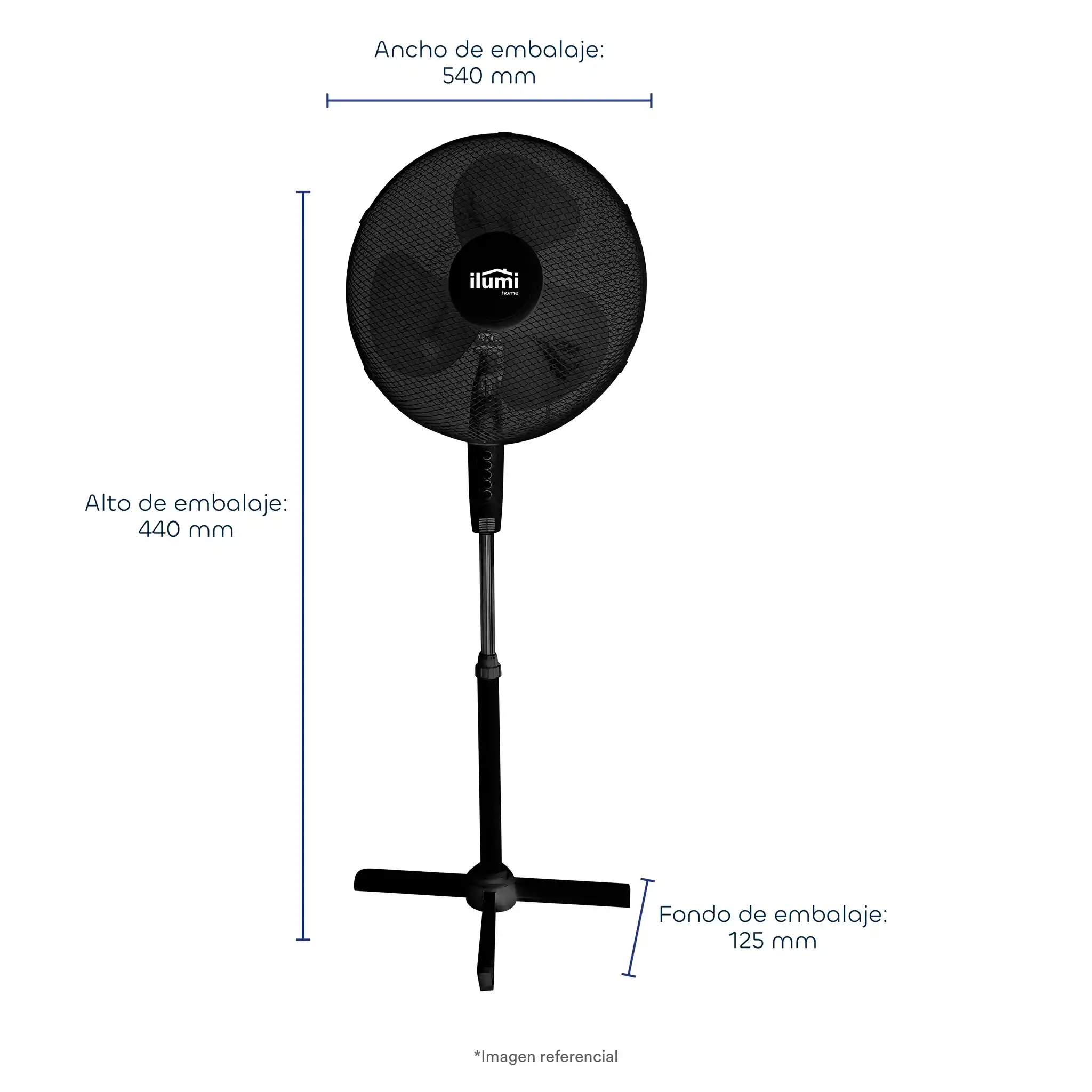 VENTILADOR DE PEDESTAL ILUMI IL-16 - Imagen 3