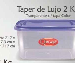 TAPER DE LUJO TRANSPARENTE CON TAPER COLOR QPLAST 2KG